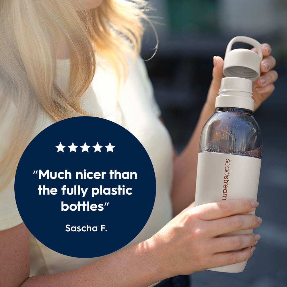 Sodastream Fizz & Go? Easy Mix Insulated Stainless Steel Bottle Sand 23.7 oz - Image 2