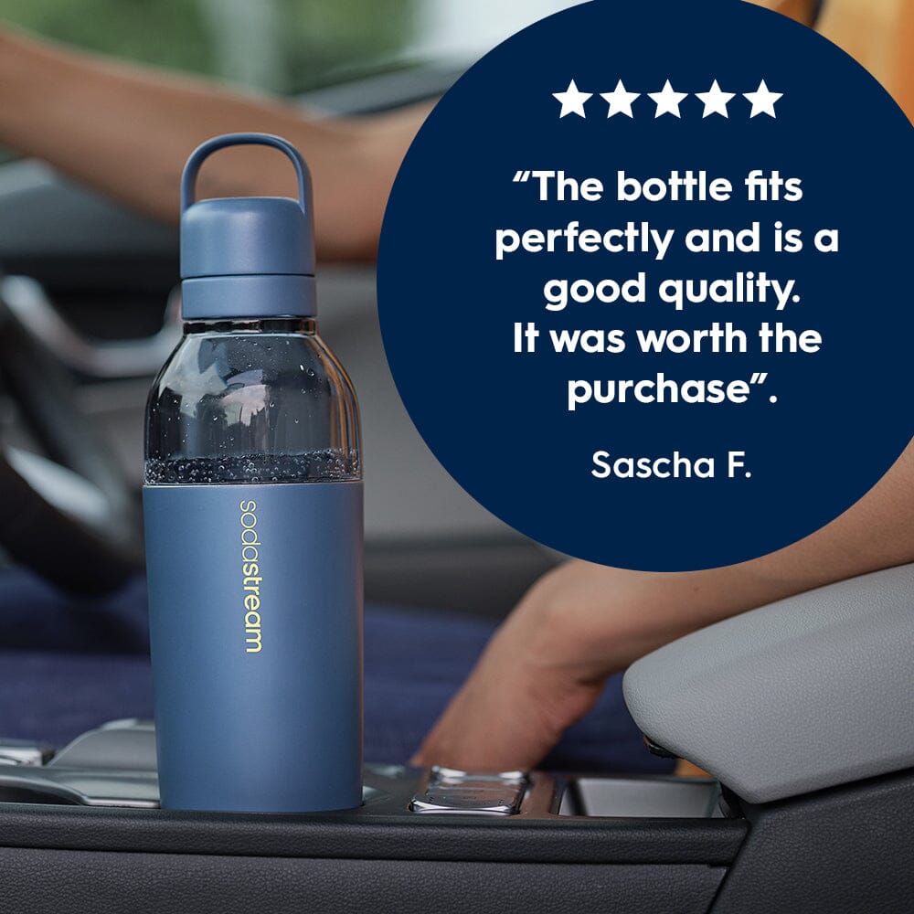 Sodastream Fizz & Go? Easy Mix Insulated Stainless Steel Bottle Storm Blue 23.7 oz - Image 2